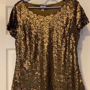 Gold Sequin top